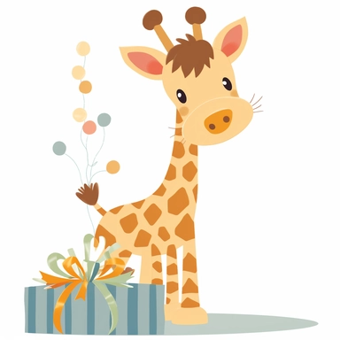 clipart giraffe birthday