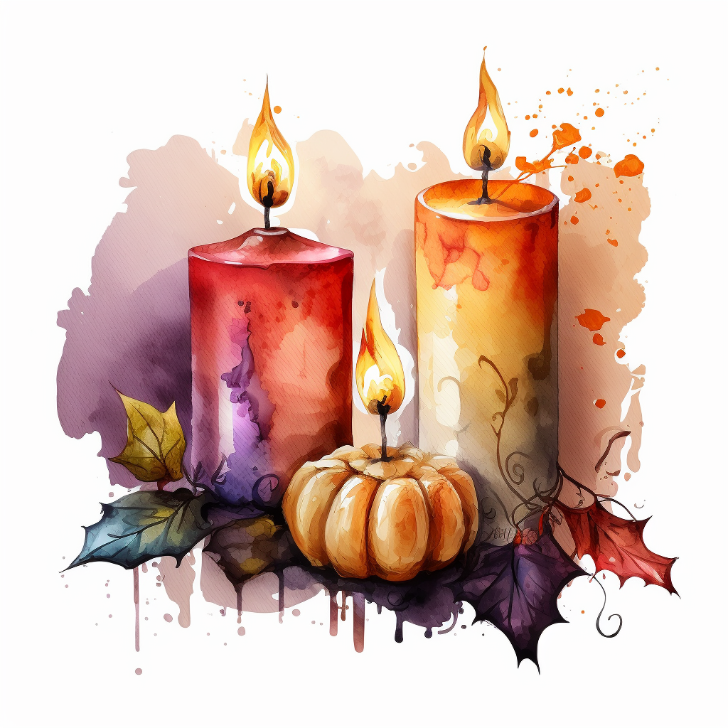 halloween candles cliparts