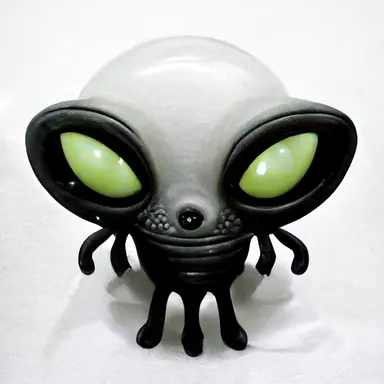 cute alien toys, rubber, plastic, entire body on a white background 2d, clipart