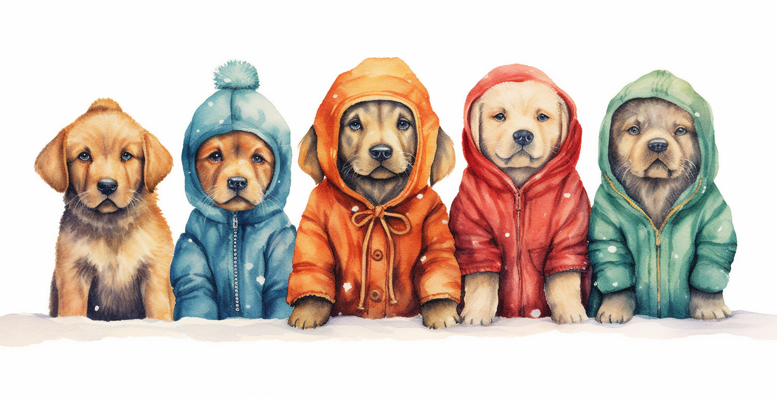 christmas puppy cliparts