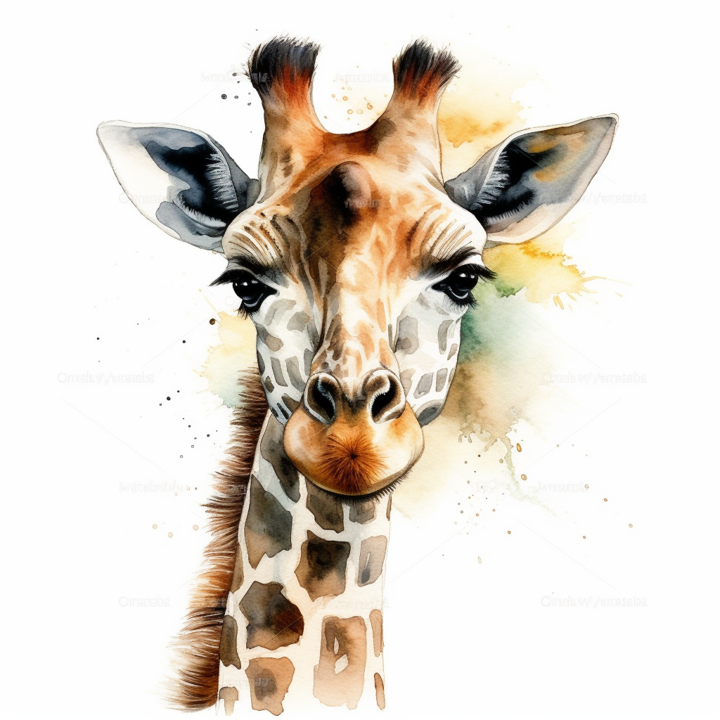 giraffe drawing cliparts