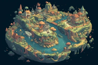 a close up of a infinite loop micro island paradise with countour and dark background, james gilleard and james jean, escher, trending on artisation, connectedness, scutoid, mit technology review, by Sam Spratt, dan mcpharlin : : ornate, wormholes, tetris, monolithic, stylized stl, clipart icon, simple 4 colors from gray to metalic blue, vector-based, sharp border, plane color and very define, high quality, digital art, 8k resolution, masterpiece, congruent, amazing, incredible, awe-inspiring, m