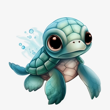 cartoon, super cute, baby sea turtles clipart transparent background