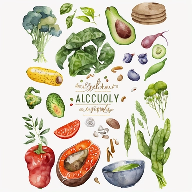 Watercolor clipart veggies and herbs Vegan food clipart Watercolor garden clipart Healthy food peppers avocado broccoli