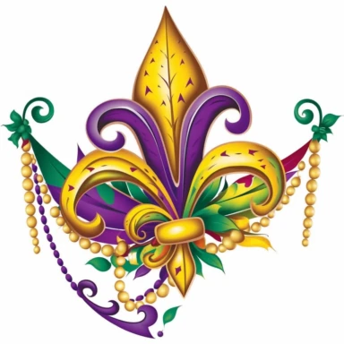 mardi gras flags clipart