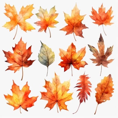 Fall leaf clipart,White backgroun - @Royeldesk Digital Agency (fast)