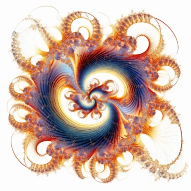 infinity fractal clipart, on white background