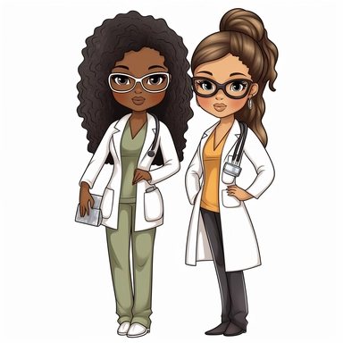 Full body shot, 2 girls per grid, Nurses, lab coats, Black Girl Magic, Beautiful braided hair styles, Fashion Nova Themed Clipart, Black Girls Magic Clipart, Black Women Clipart, Black Girls PNG, Black Girl Sticker/Planner/Journal/Print Lady boss clipart, Boss Fashion clipart, Fashion Girl Clipart, Boss Girl clipart, Fashion Illustration, Afro lady clipart