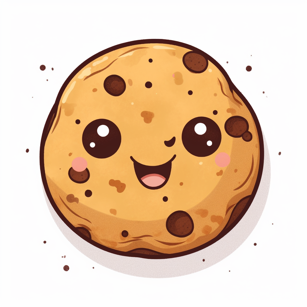 kawaii cookie clipart, white background - Clip Art Library