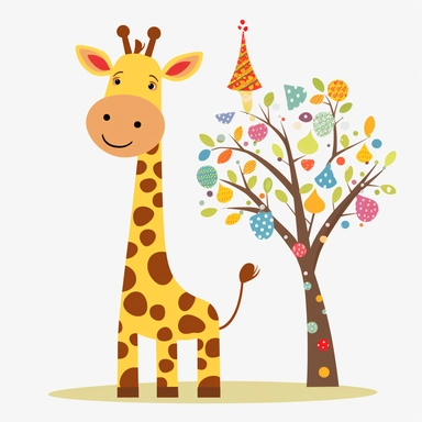 clipart giraffe birthday