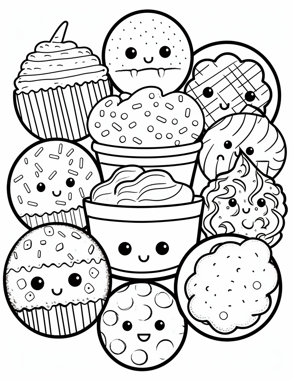 kawaii cookie cliparts