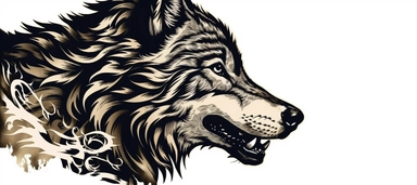 free wolf tattoo clipart download, in the style of high contrast chiaroscuro, rendered in maya, fluid formations, nikon fm2, close-up intensity, early medieval art, backlight , I can't believe how beautiful this is , I have never seen before , blink-and-you-miss-it detail , ispy , photograph taken with a Nikon Z7 II, NIKKOR Z 35mm f/1.8 S lens, ISO 200, f/2.2, 1/160s