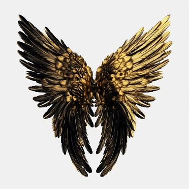 devil wings, devil wings clipart, black colors Feather wings png, dark angel wings png, Angel clipart, Spiritual clipart, abstract clipart, Feather png ,vector , white background , plain white background,vector,hd,4k,8k,back view ,symmetric , armor plated , golden plated
