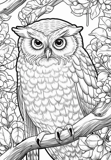 simple and easy coloring page design, coloring page for adults, owl in Great Barrier Reef, Australia cartoon character silhouette illustration cliparts image, kimoicore, high resolution, #screenshotsaturday, whimsical children's book illustrator, Kęstutis Kasparavičius