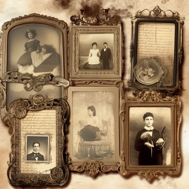 Vintage Photo Album Frames instant download ephemera, printable, digital collage, diary/junk journal, altered art, mixed media, clipart