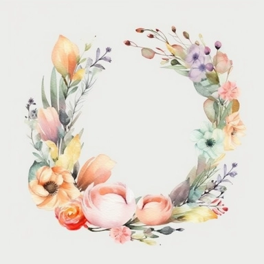 Watercolor easter border frame Clipart, easter, Minimalist Flowers Watercolor, Separated design, 8k