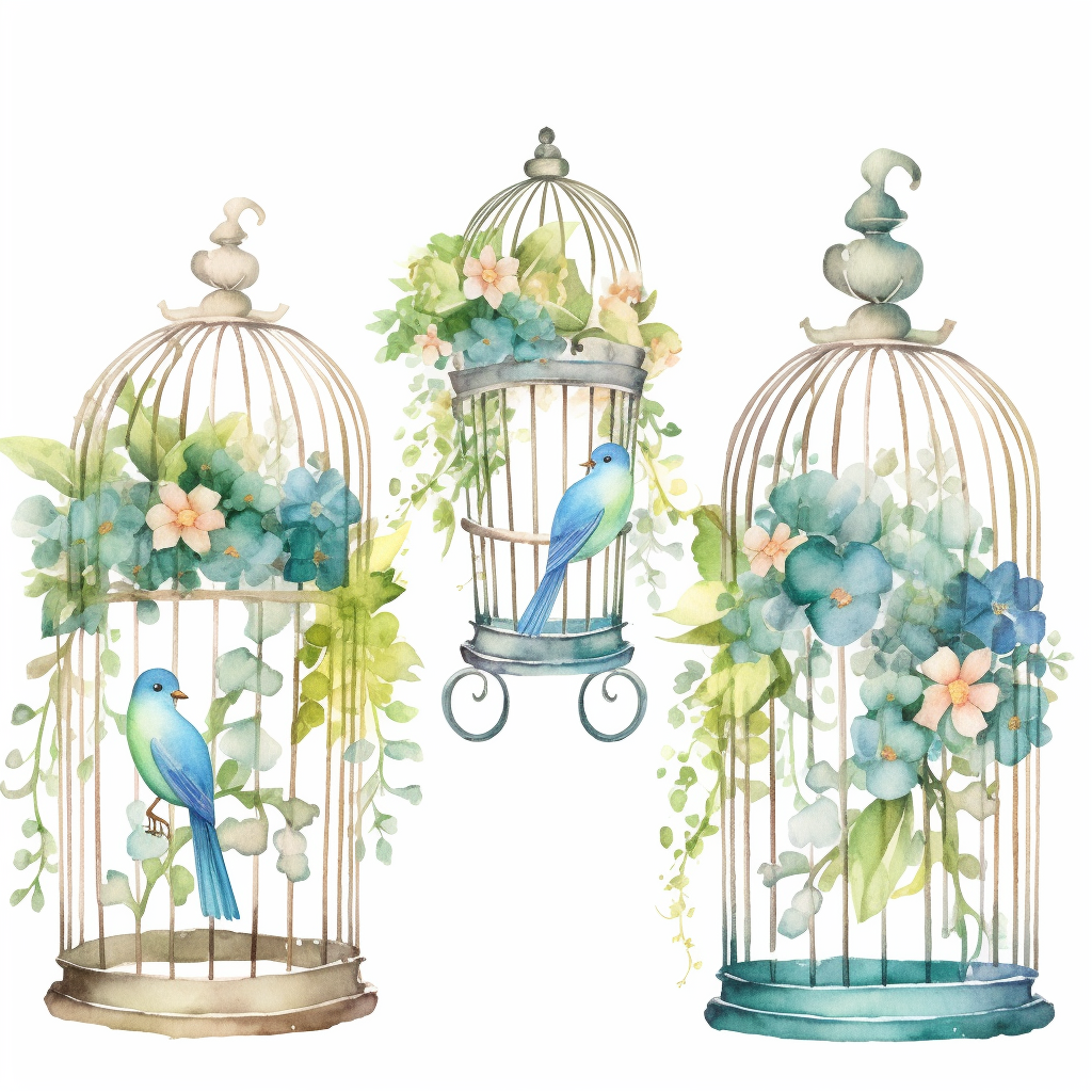 birds wedding cliparts
