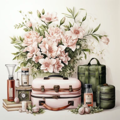 watercolour, wedding theme, different object from this theme, clipart, white background