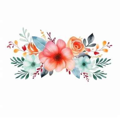 clipart, white background, a banner for mother's day, floral, in the style of spring colors, Whimsical Illustration, etsy png, printable art, stickers, vintage aesthetics