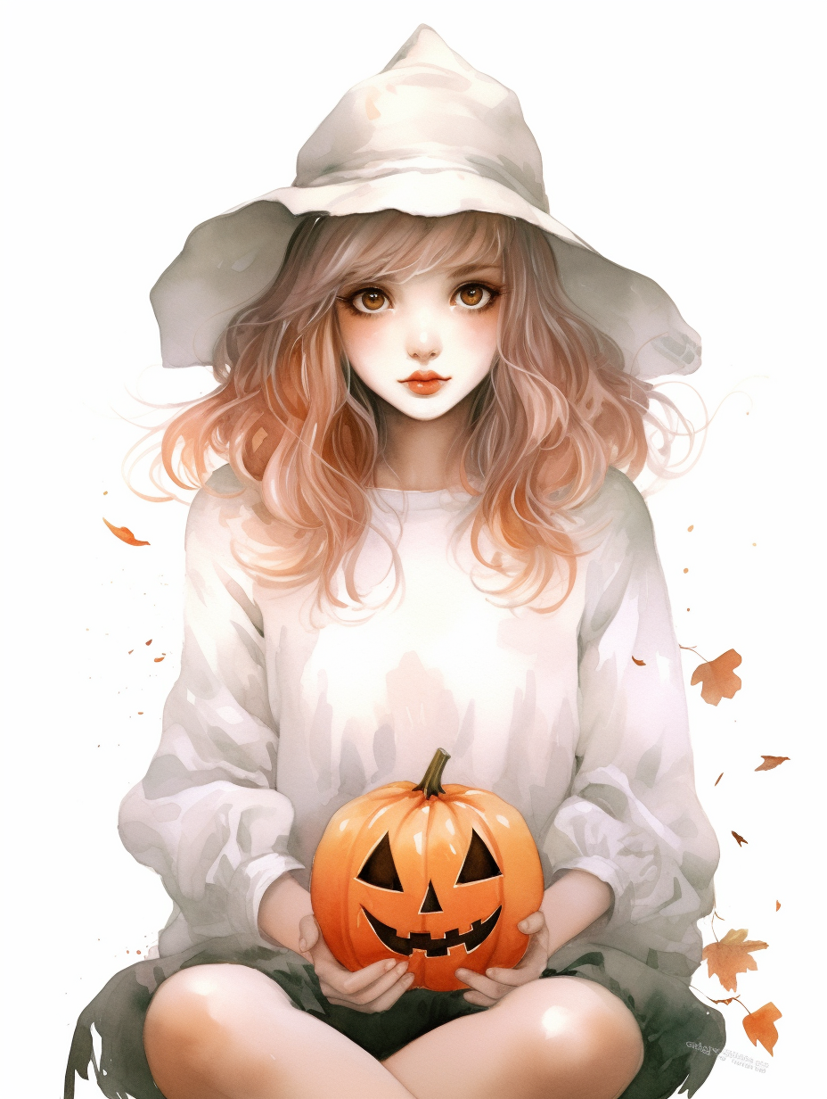 girl pumpkin cliparts