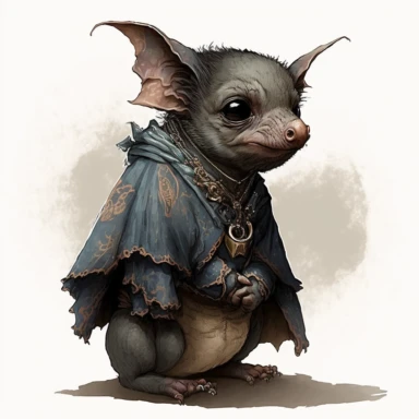 odd bat in the style of Jean-Baptiste Monge clipart