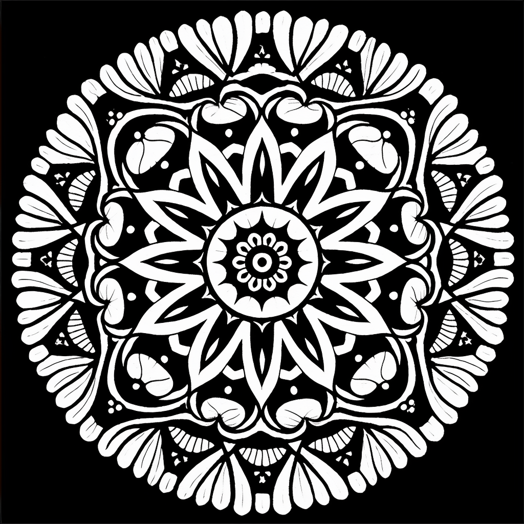black mandala cliparts