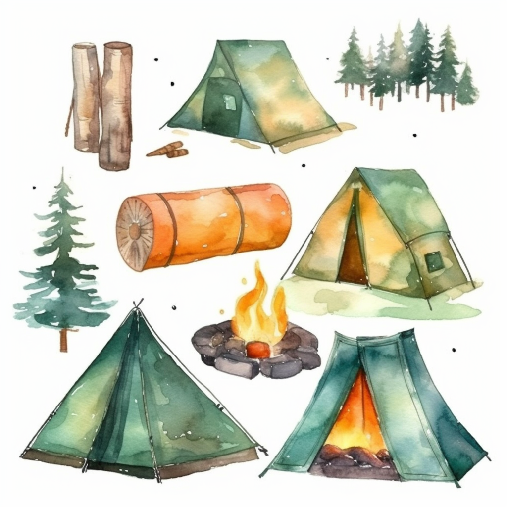 camp tent cliparts