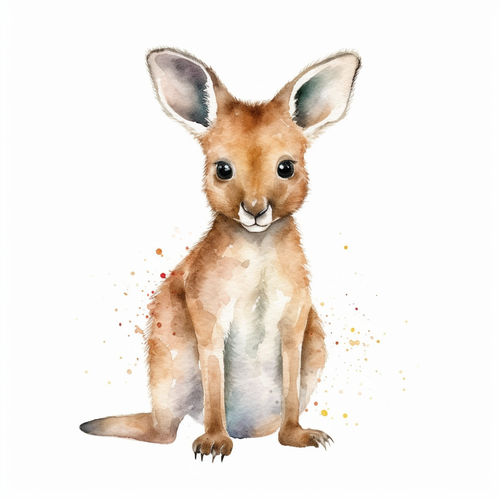 baby kangaroo cliparts