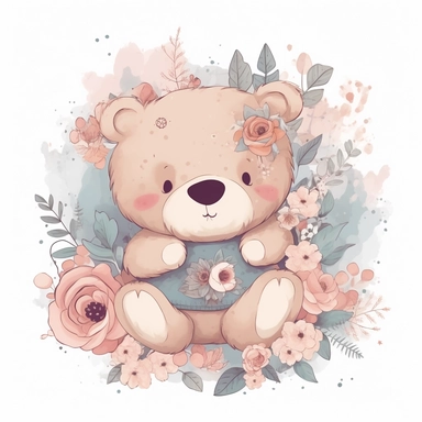 Clipart Delightful cartoon cute [bear]