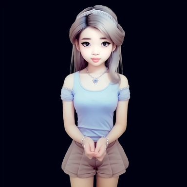 front view of an animated girl standing wearing tshirt character design, full body, drawing a face in maximum quality, high-quality drawing of the face,clipart, full Illustration, 4k, sharp focus, smooth soft skin, symmetrical, detailed face, concept art, style fairy tales, chibi kawaii, . Octane rendering, 3d, perfect face, detailed face, delicate face, perfect sharp lips, detailed eyes