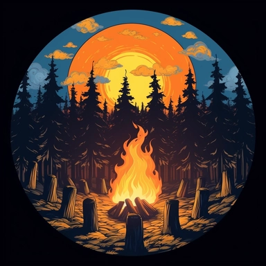 Amidst the crackling embers and the soothing glow, you find yourself surrounded by a circle of fellow artists, all gathered around the magnificent campfire. The night is alive with creativity, and the air is pregnant with possibilities. As you take in the