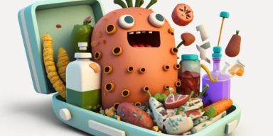 3D Cartoon clipart mascot in form of vegetables hospital full of tubes and receiving artificial nutrition by tube,transparent background, 128K super mega pixel, insane detail, hyper-detailed, with huge details,UHD, 8K