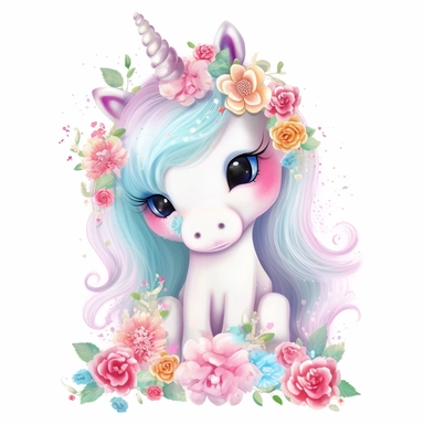 white background Clipart detailed cute painting of an adorable floral baby unicorn with big baby blue eyes shy little with roses pastel pinks roses and reds roses all around pastel colourful flowers vivid clear detailed roses pansies and lavender all around clipart detailed cartoon style cartoon of happy cute little tiger beautiful sparkling and pearls Clipart image shimmer and shells and starfish pastel flowers all around pastel light colors gorgeous hyper realistic big glass blue eyes for deta