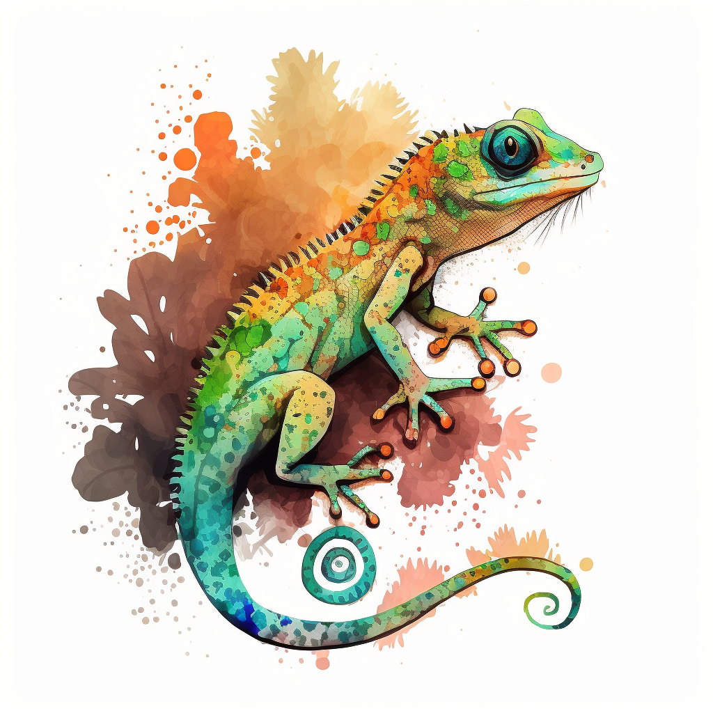 cute gecko cliparts