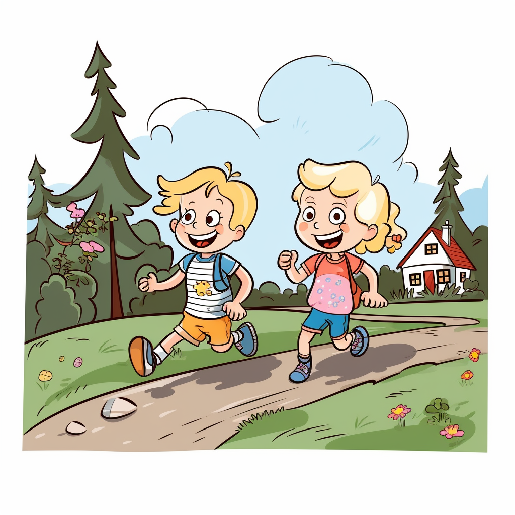 boy running clipart