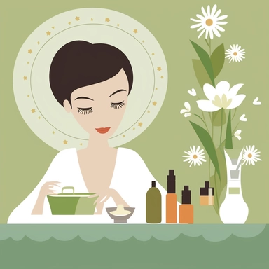 woman at day spa clipart