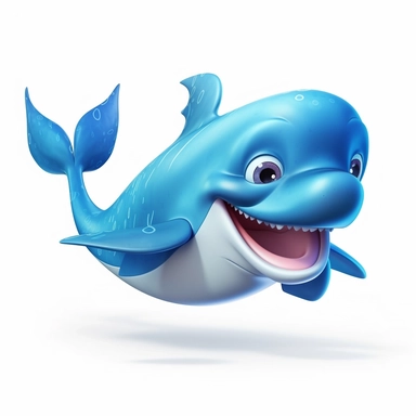 clipart, cartoon sea adult whale, in the style of imax, playful and lighthearted compositions, childlike innocence and charm, uhd image, realistic and hyper-detailed renderings, movie still, utilizes, white background