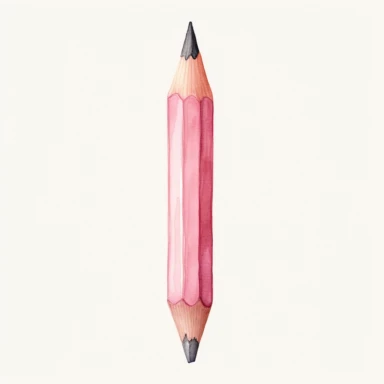 Watercolor Clipart, A Pencil grip , girly,pink themed , Back to school,single object, highly detailed, hand drawn watercolor illustration ,png transparent background, white background for removing background - - no text shadow font watermark