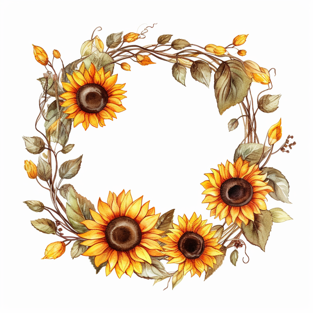 fall sunflower cliparts