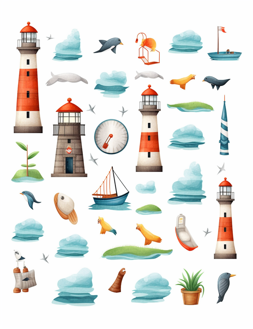 coastal cliparts