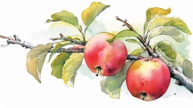 Botanical illustration, a branch of apples, sharp outlines, sharp handwriting watercolor clip art, comics, full size watercolor, watercolor style, Timothy Easton's style photo-realistic, ultra sharp, simplicity, higher coherence, minimalism, ultra detailed, hyper realistic details, beautiful, modern, OC rendered, 32k uhd , insane details, intricate details, Photoshoot, Depth of Field, captured with Phase One XF IQ4 camera , 200 Mega Pixel lens,