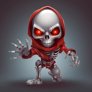 halloween characters skeleton vector illustrations by adobe free vector clip art illustrations, in the style of shiny eyes, aetherclockpunk, dark silver and light red, digitally enhanced, 2d game art, realistic hyper-detail, cartoon mis-en-scene