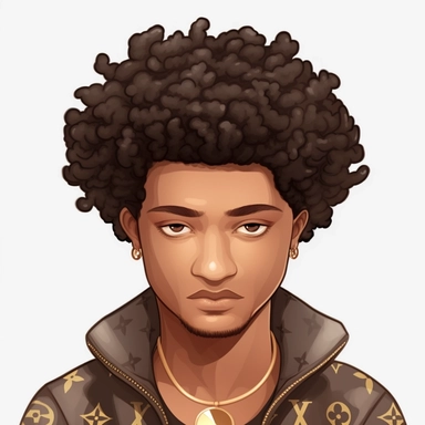 igh fashion, designer, louis vuitton logo, louis vuitton light skinned afro american, with blue eyes, with green eyes, with grey eyes, with brown eyes, and curly hair, baby clipart white background