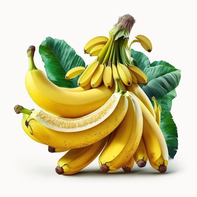 Clipart A bunch of bananas, white background