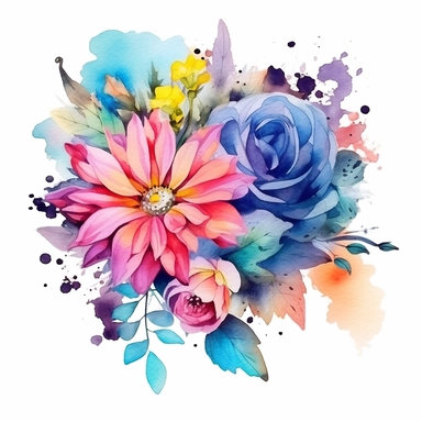 Let your imagination run wild by combining different flower species to create fantastical hybrid blooms. Merge the characteristics of multiple flowers into one unique and stunning watercolor clipart composition.