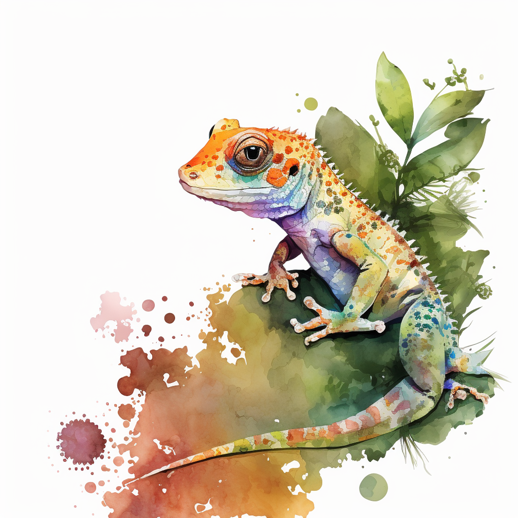 cute gecko cliparts