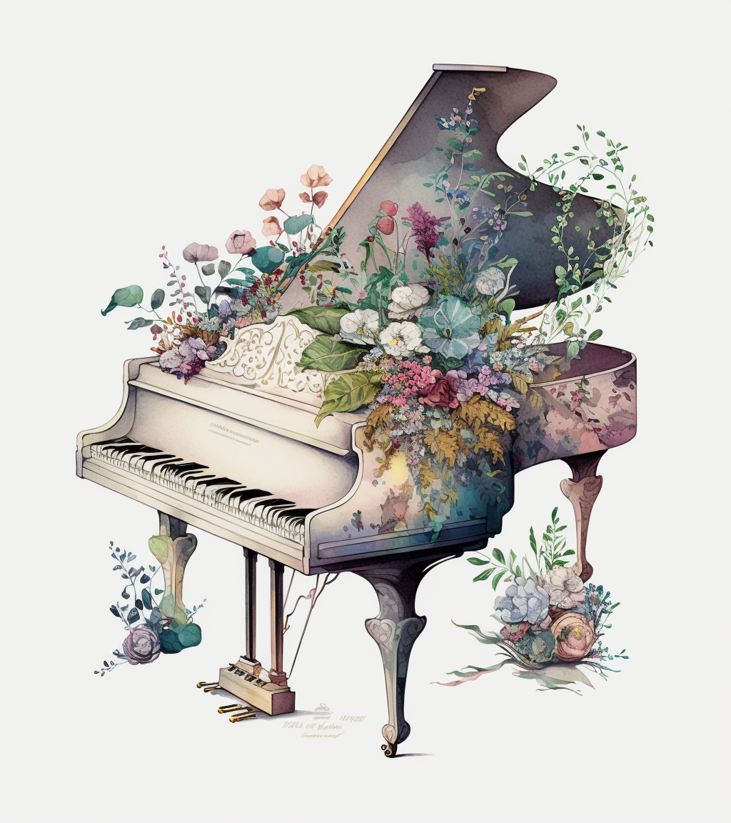 grand piano clipart