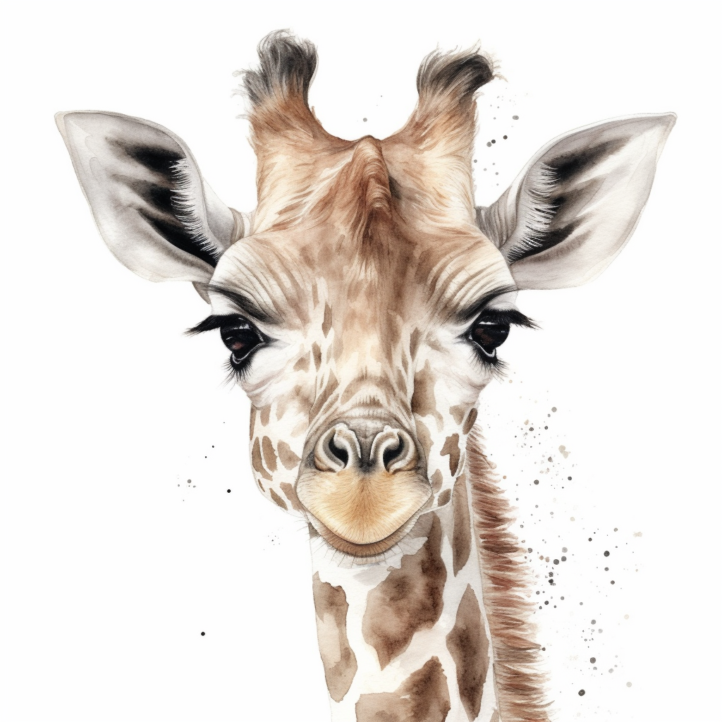 giraffe drawing cliparts