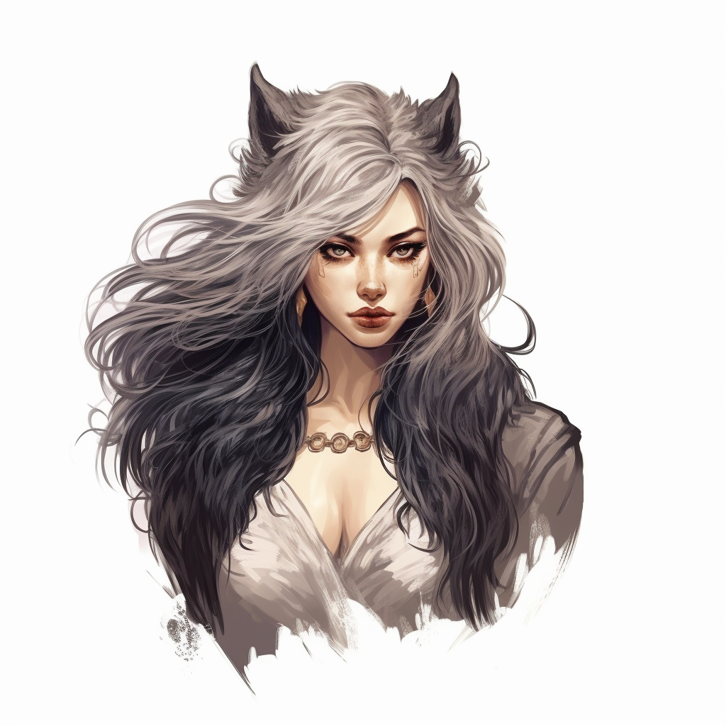 female werewolf cliparts