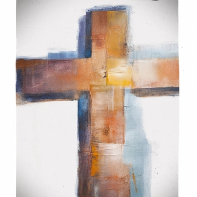 Watercolor of a wood christian cross, high quality, detailed, realistic, digital illustration, white background, HDR, rtx on, textural richness, digital illustration, clipart